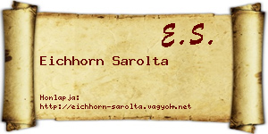 Eichhorn Sarolta névjegykártya