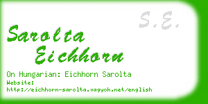 sarolta eichhorn business card